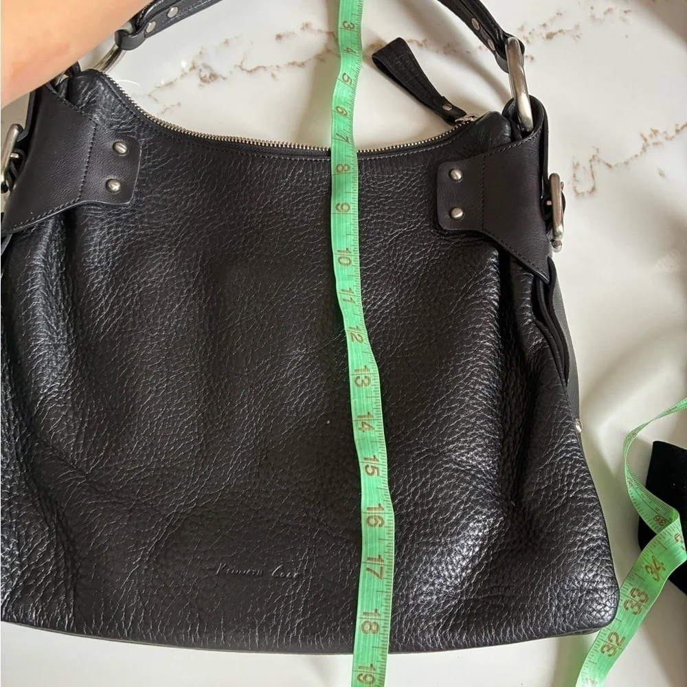 DKNY silver ring Leather black Handbag